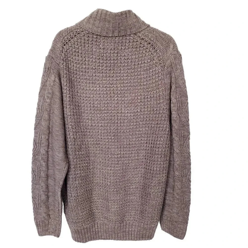 Weatherproof Vintage Men Sweater Size XXL Brown Toggle Shawl Collar Pullover NWT - Picture 2 of 12